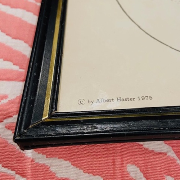 AP2-RARE Vintage 1975 Framed Baby Silhouette by Albert Haster - Picture 5 of 8